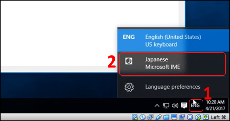 Thay đổi sang Japanese